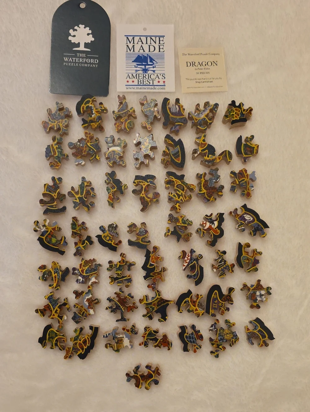 Dragon Puzzle 50 Wooden Pieces By The Waterford Puzzle Co.